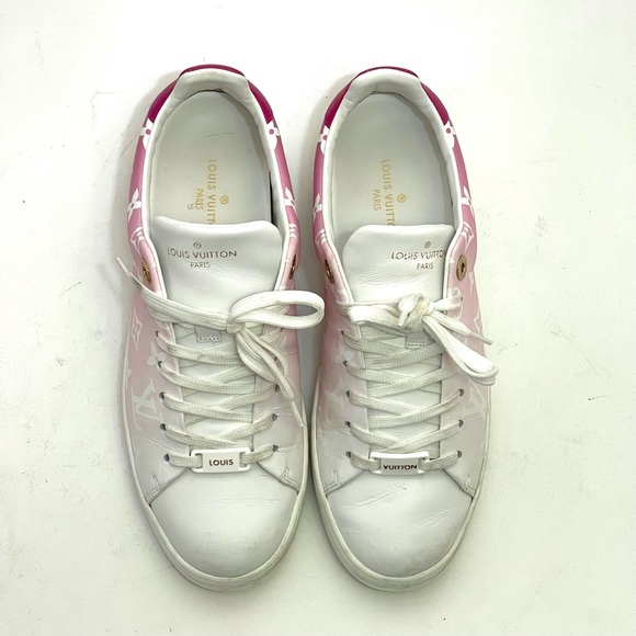 Authentic Louis Vuitton Frontrow Sneakers Pink White 37.5 - Picture 7 of 13